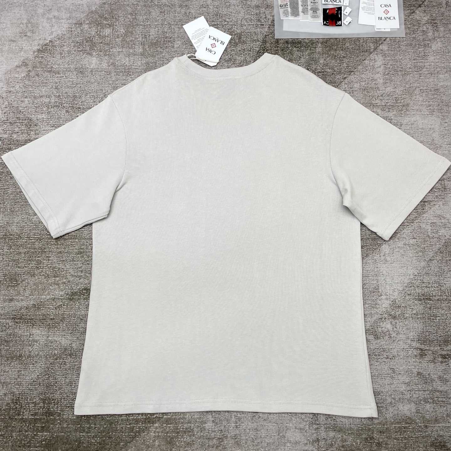 Casablanca Grey Greek Temple Applique Jersey T-Shirt   C977 - DopestKickz