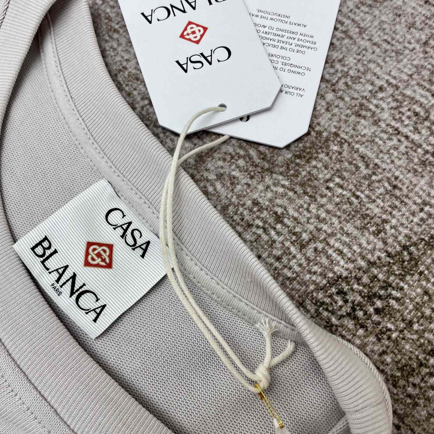 Casablanca Grey Greek Temple Applique Jersey T-Shirt   C977 - DopestKickz