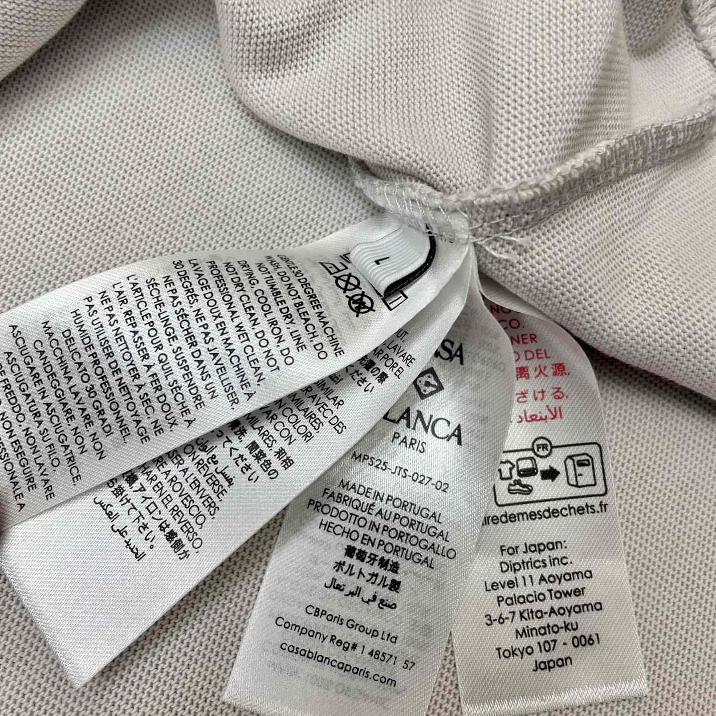 Casablanca Grey Greek Temple Applique Jersey T-Shirt   C977 - DopestKickz