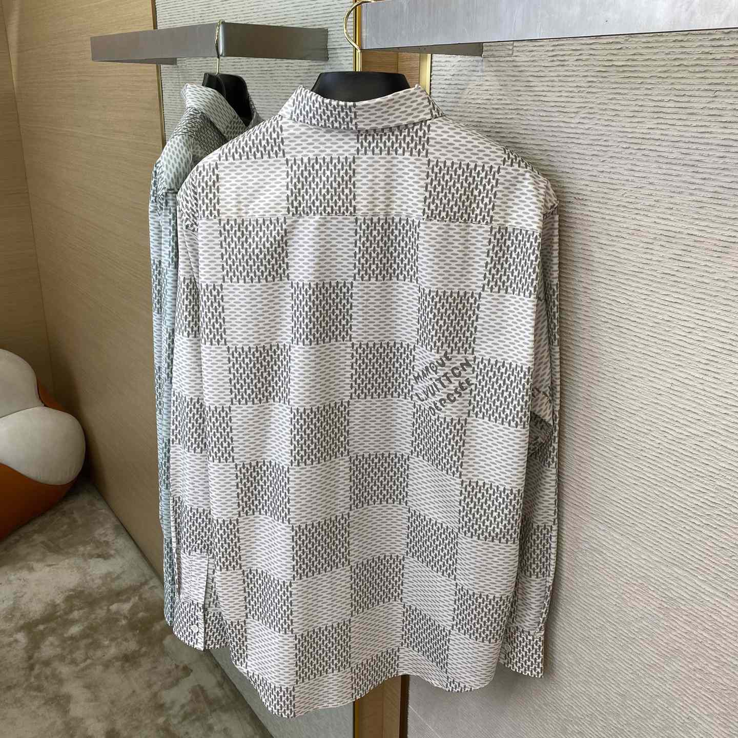 Louis Vuitton Damier Long-Sleeved Classic Cotton Shirt   1AFJDA - DopestKickz