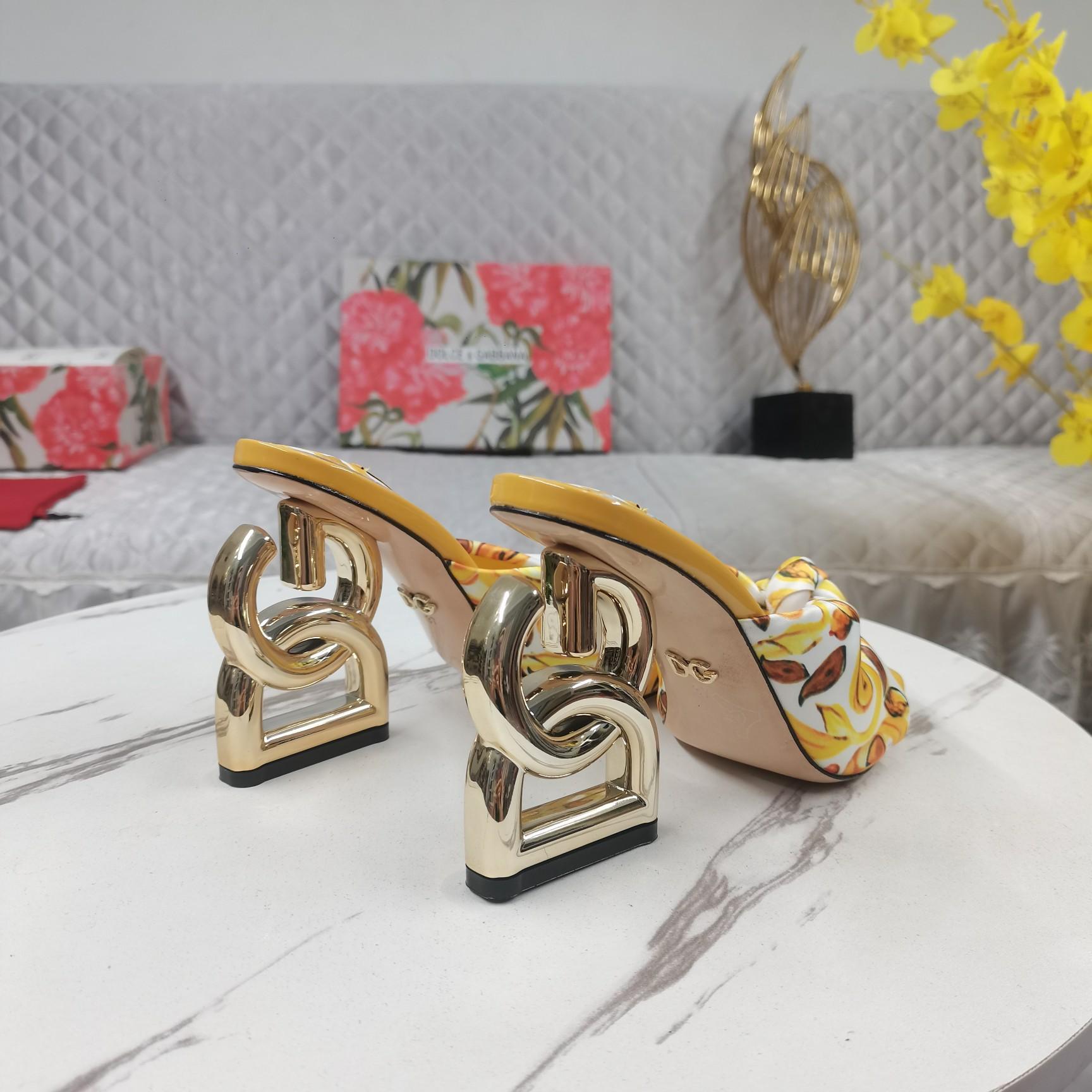 Dolce & Gabbana Printed Silk Twill DG Pop Sandals - DopestKickz