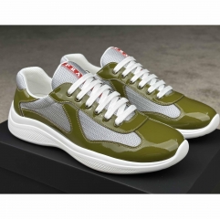 Prada Patent leather And Technical Fabric Prada America's Cup Sneakers - DopestKickz
