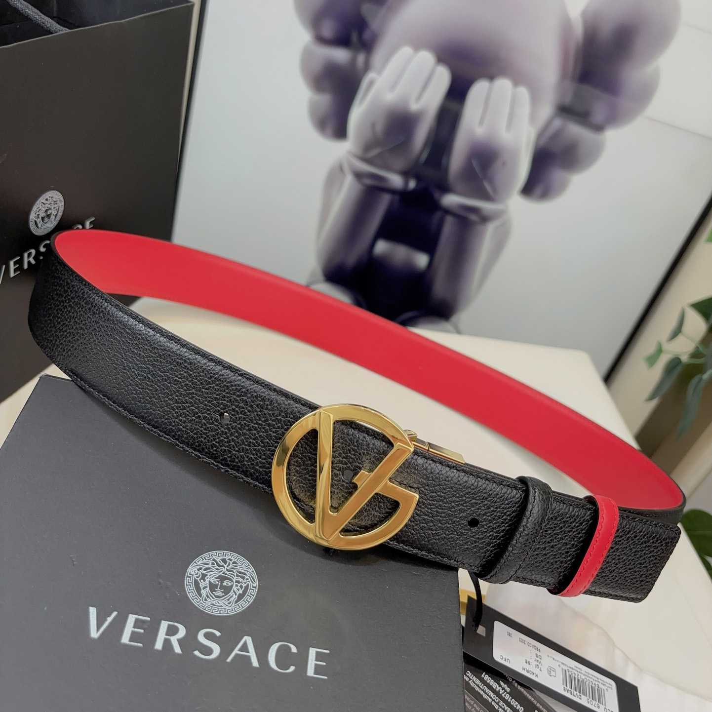 Versace Leather Belt   40mm - DopestKickz
