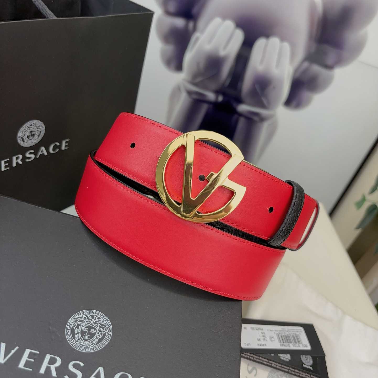 Versace Leather Belt   40mm - DopestKickz