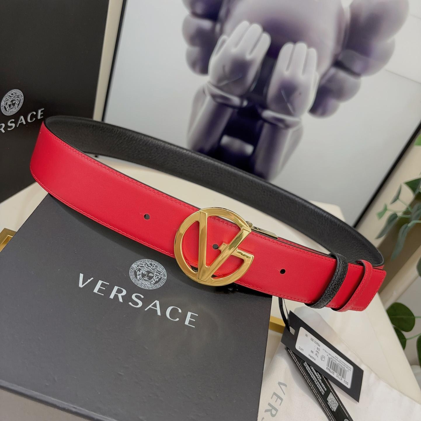 Versace Leather Belt   40mm - DopestKickz