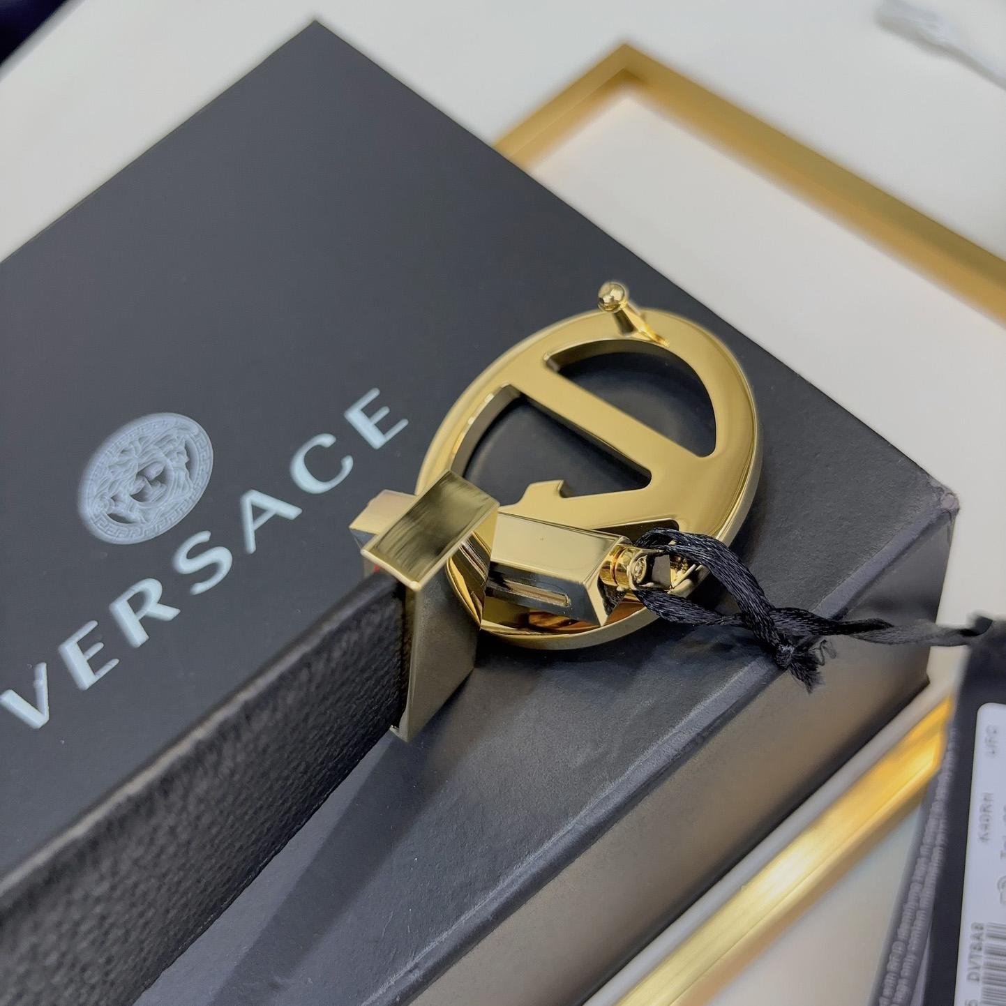 Versace Leather Belt   40mm - DopestKickz