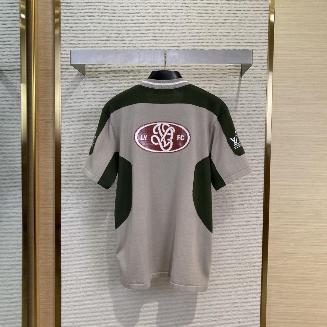 Louis Vuitton Intarsia Short-Sleeved V-Neck Top  1AHC44 - DopestKickz