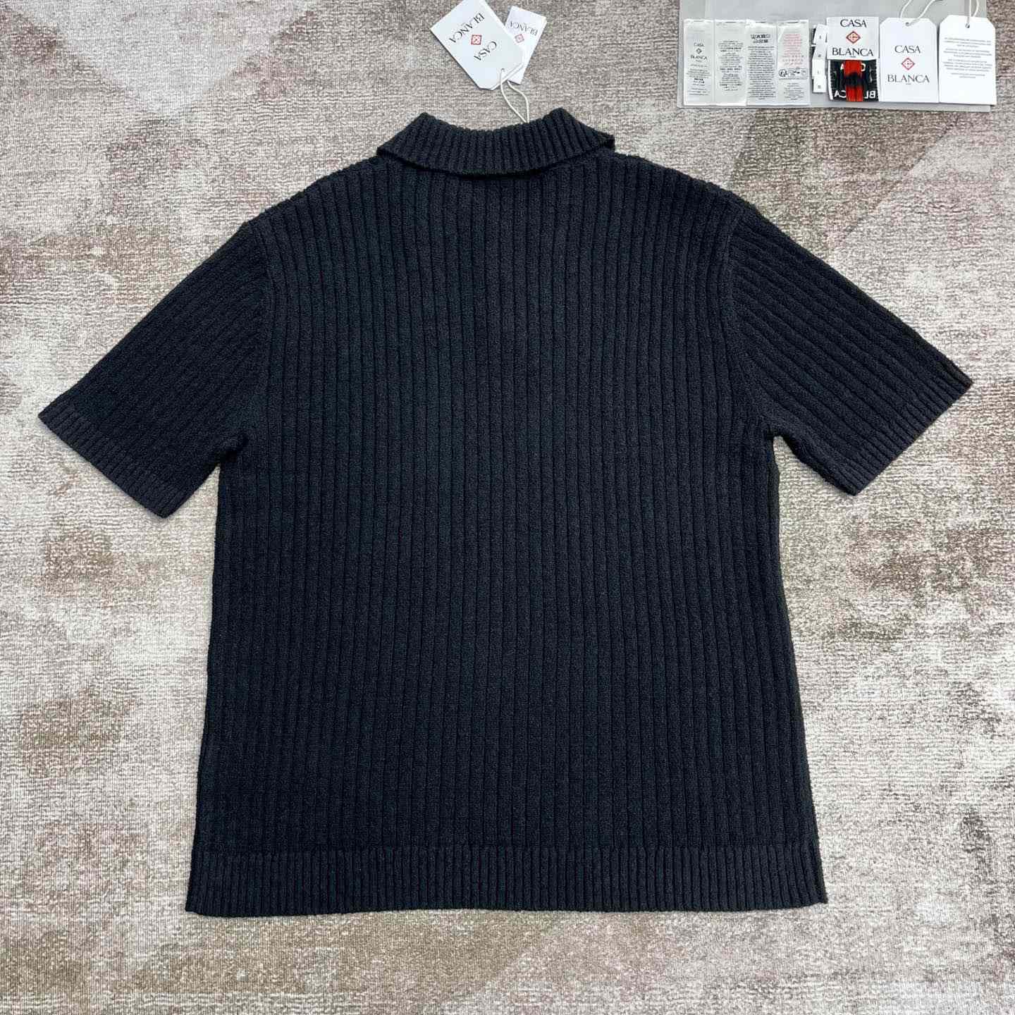 Casablanca Boucle Knit Polo Shirt   D0085 - DopestKickz