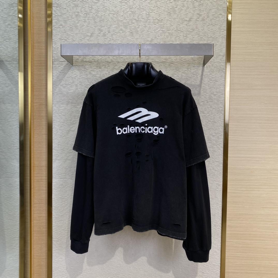 Balenciaga 3B Sport Icon Layered T-Shirt Medium Fit in black - DopestKickz