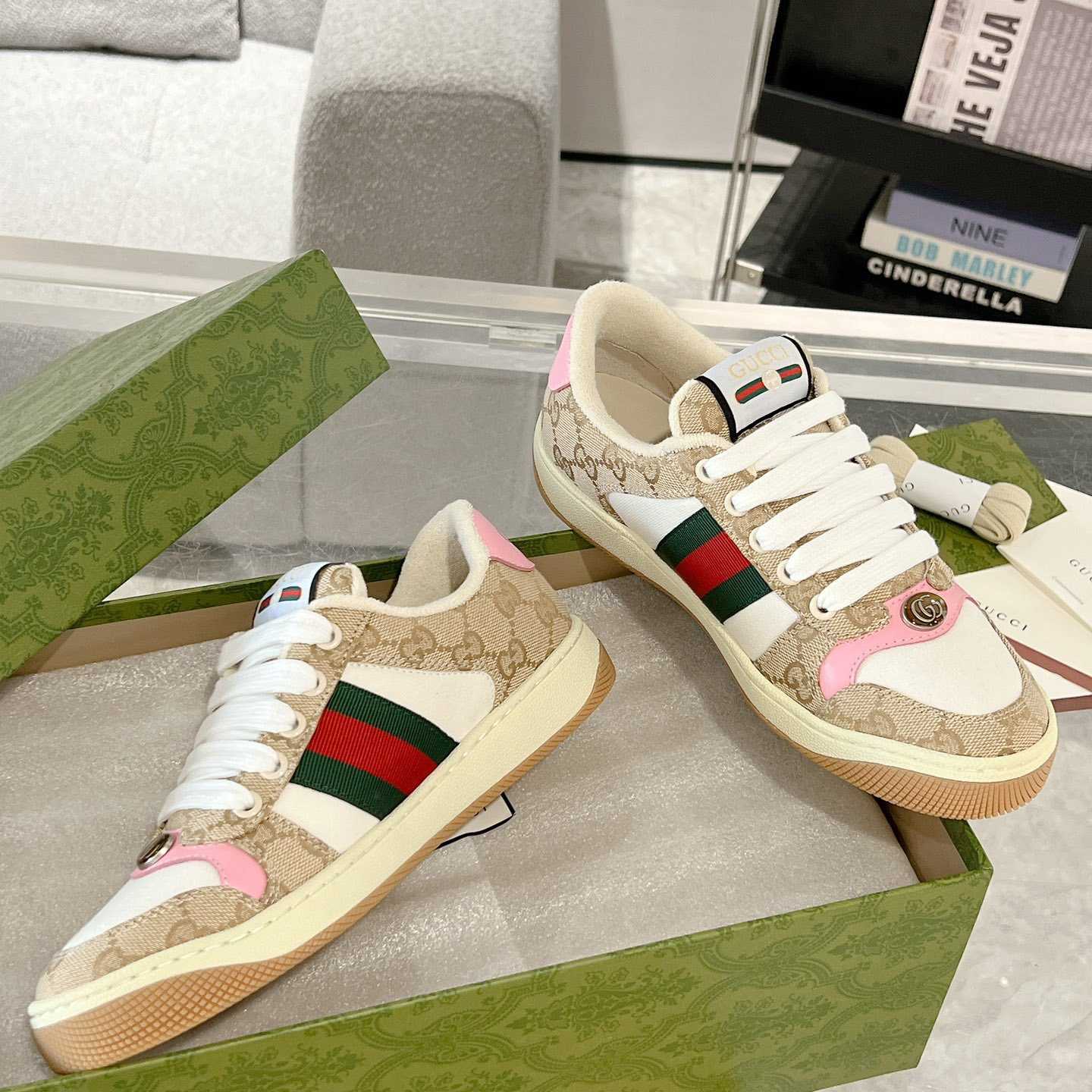 Gucci Women's Screener Sneaker  - DopestKickz