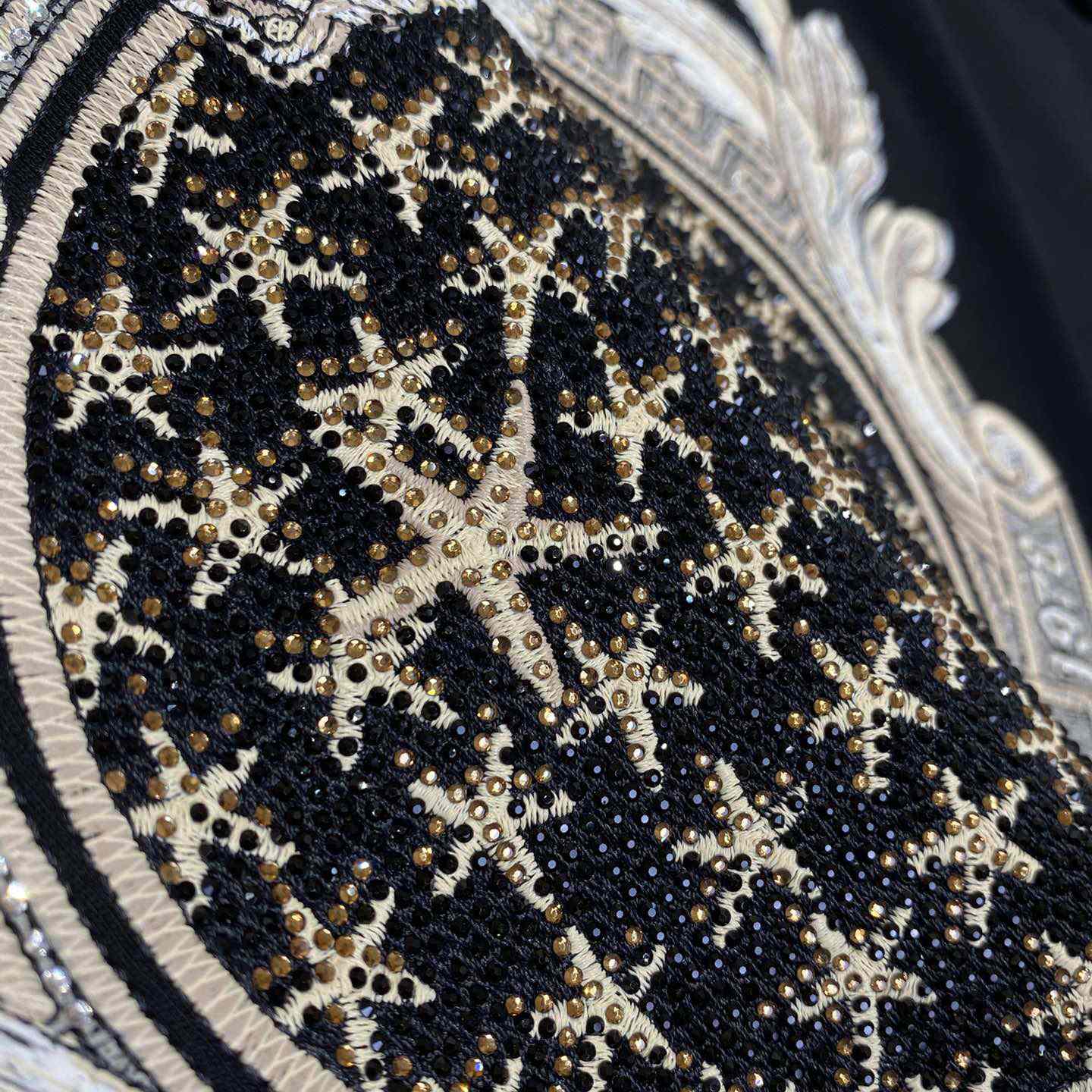 Versace Crystal Starfish Blason T-Shirt Black  - DopestKickz