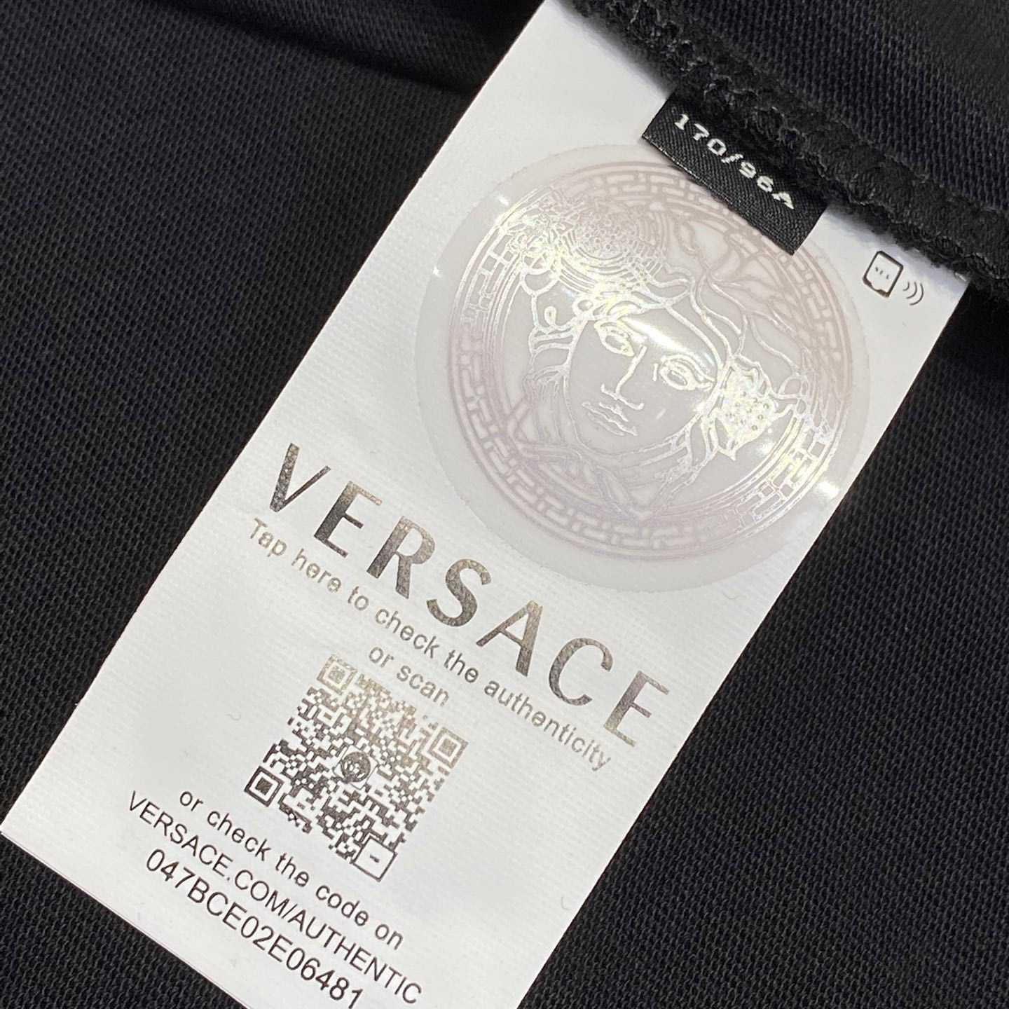 Versace Crystal Starfish Blason T-Shirt Black  - DopestKickz