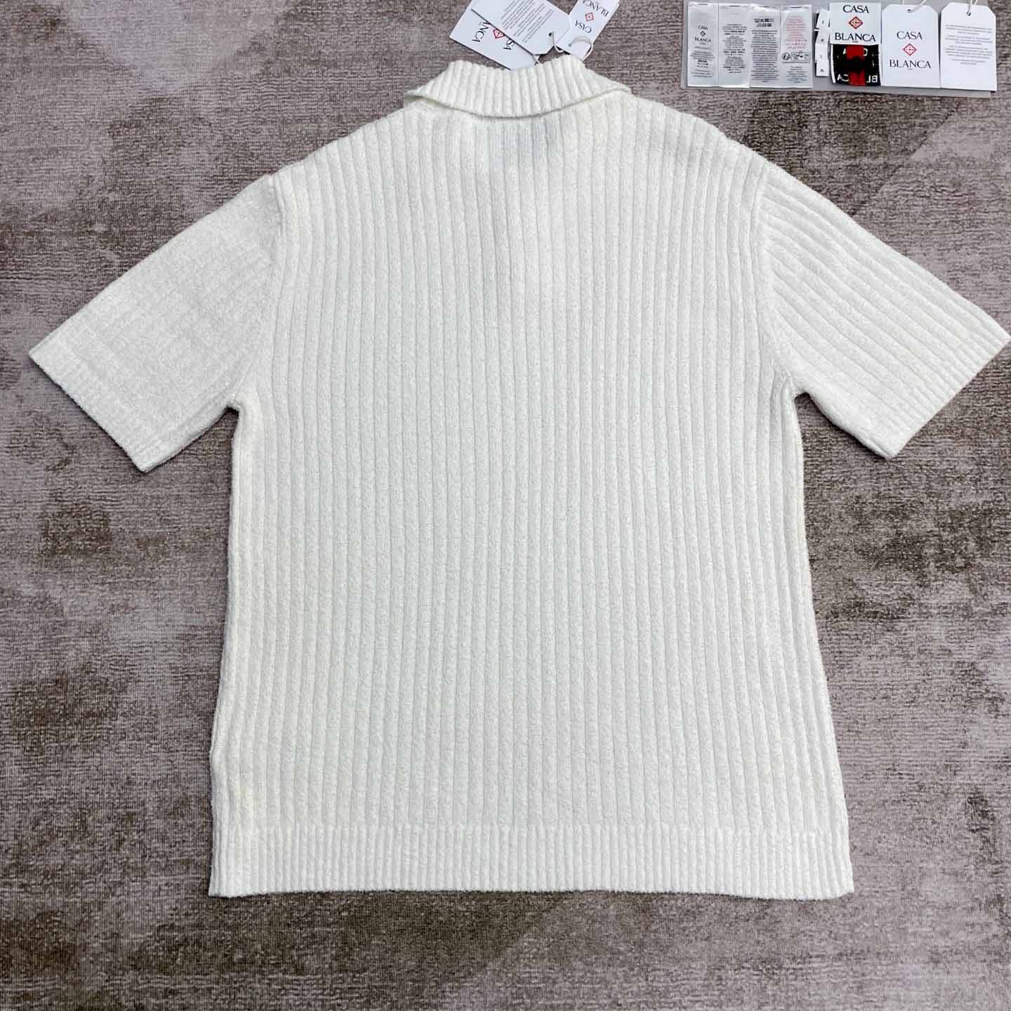 Casablanca Boucle Knit Polo Shirt   D0084 - DopestKickz