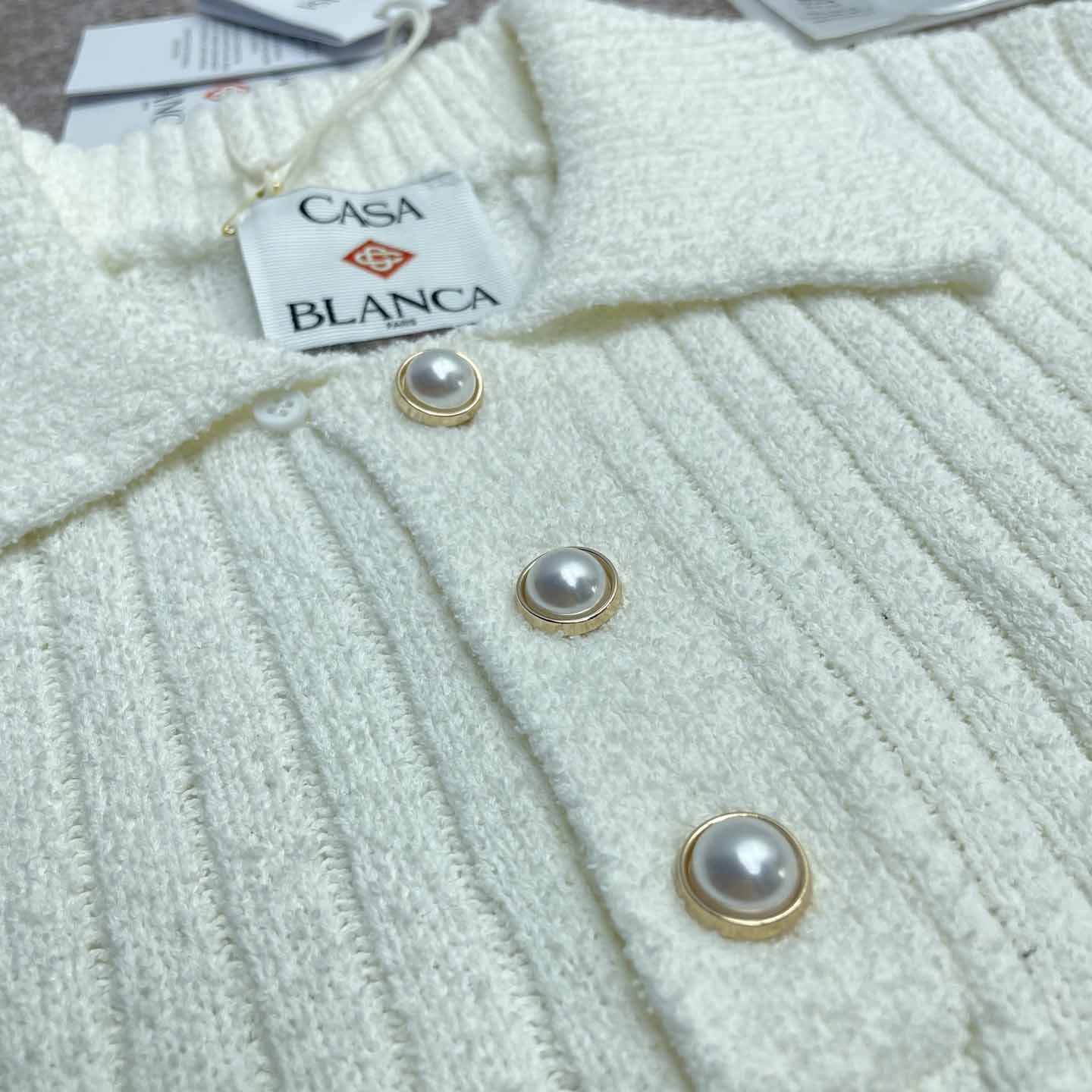 Casablanca Boucle Knit Polo Shirt   D0084 - DopestKickz