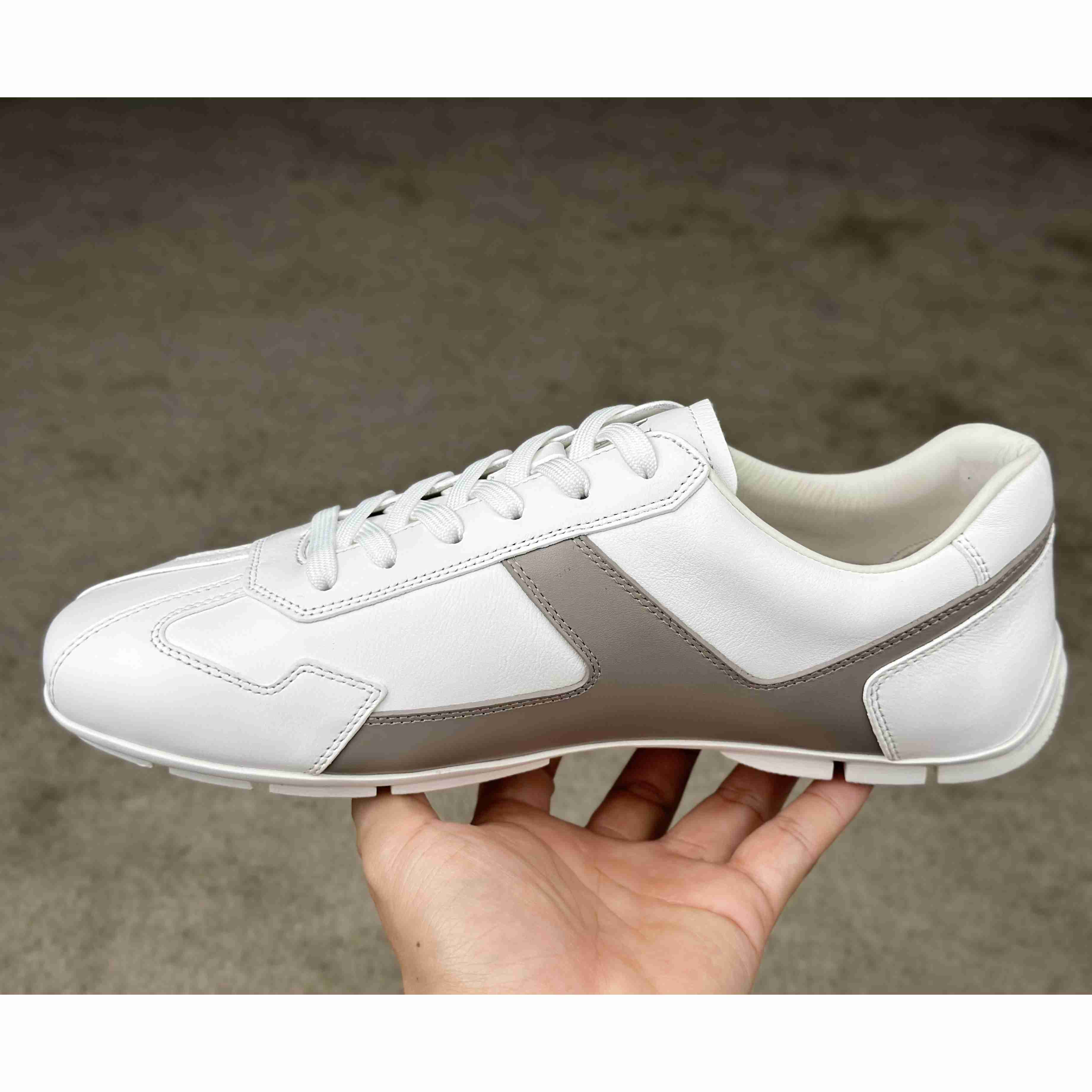 Prada Leather Male Sneaker - DopestKickz
