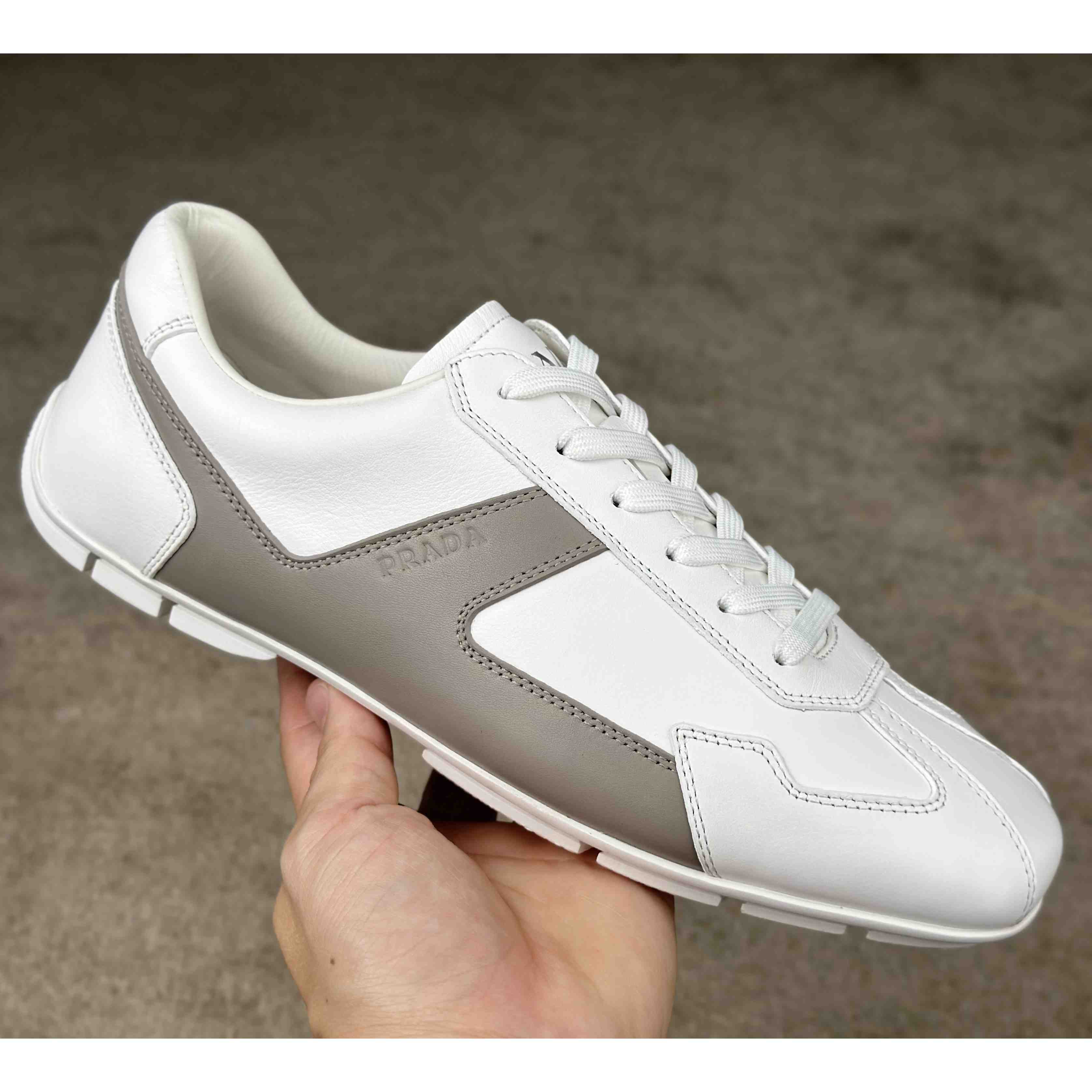 Prada Leather Male Sneaker - DopestKickz
