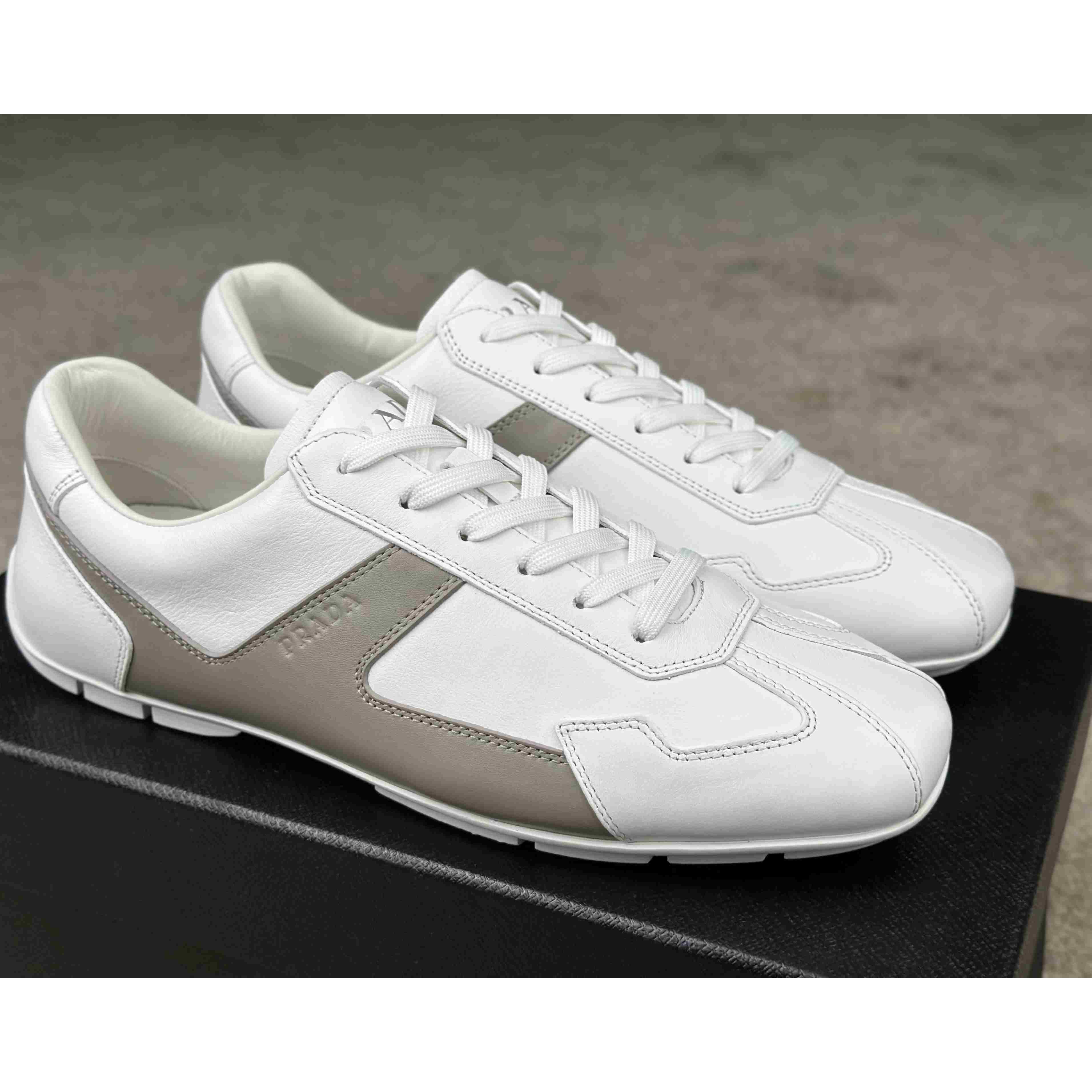 Prada Leather Male Sneaker - DopestKickz