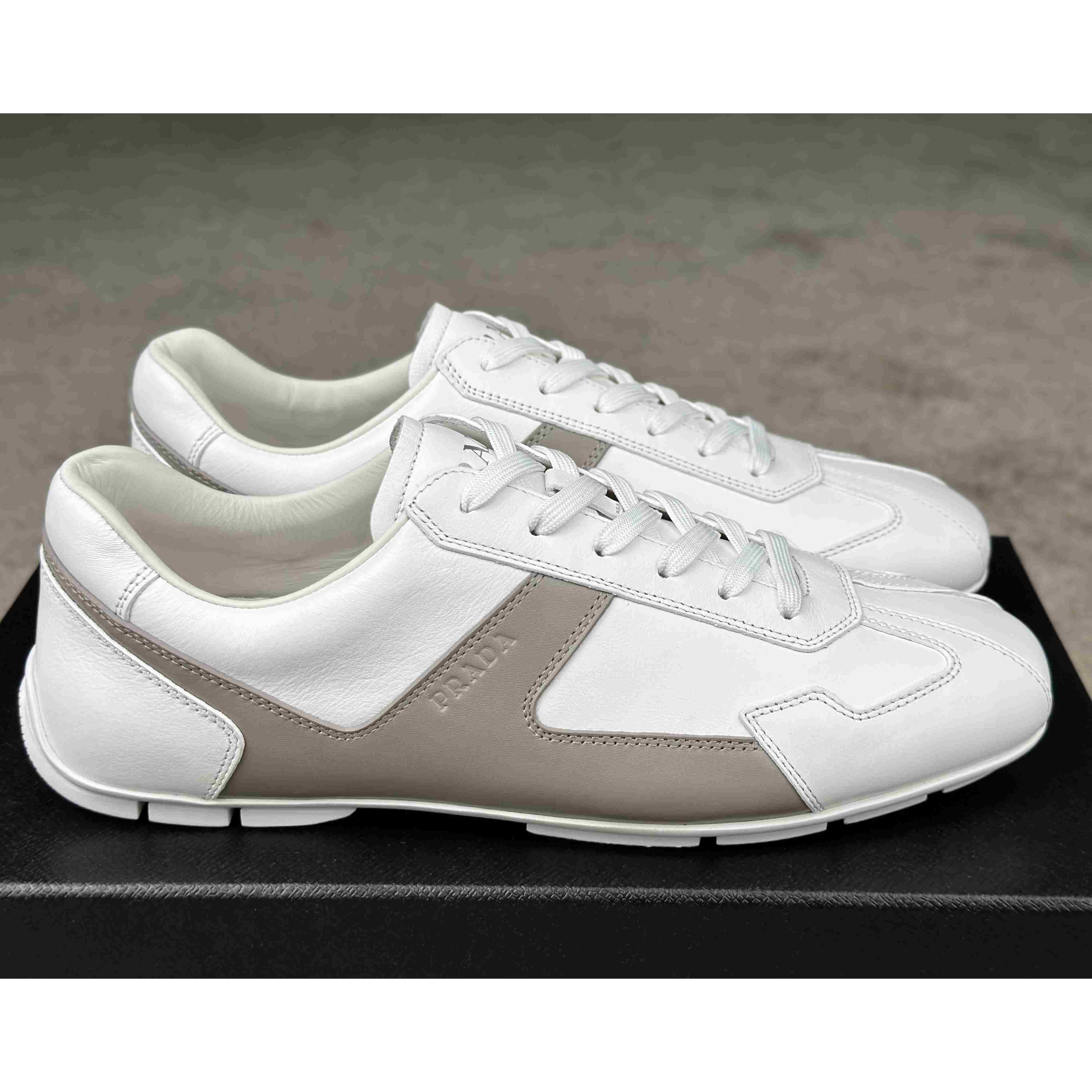 Prada Leather Male Sneaker - DopestKickz