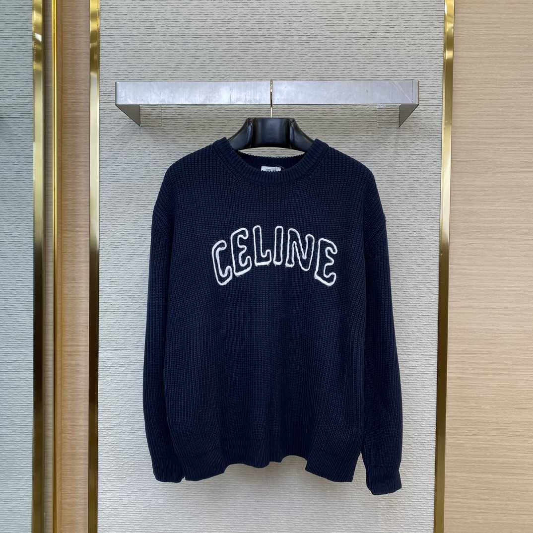 Celine Oversized Sweater In Ribbed Wool - DopestKickz