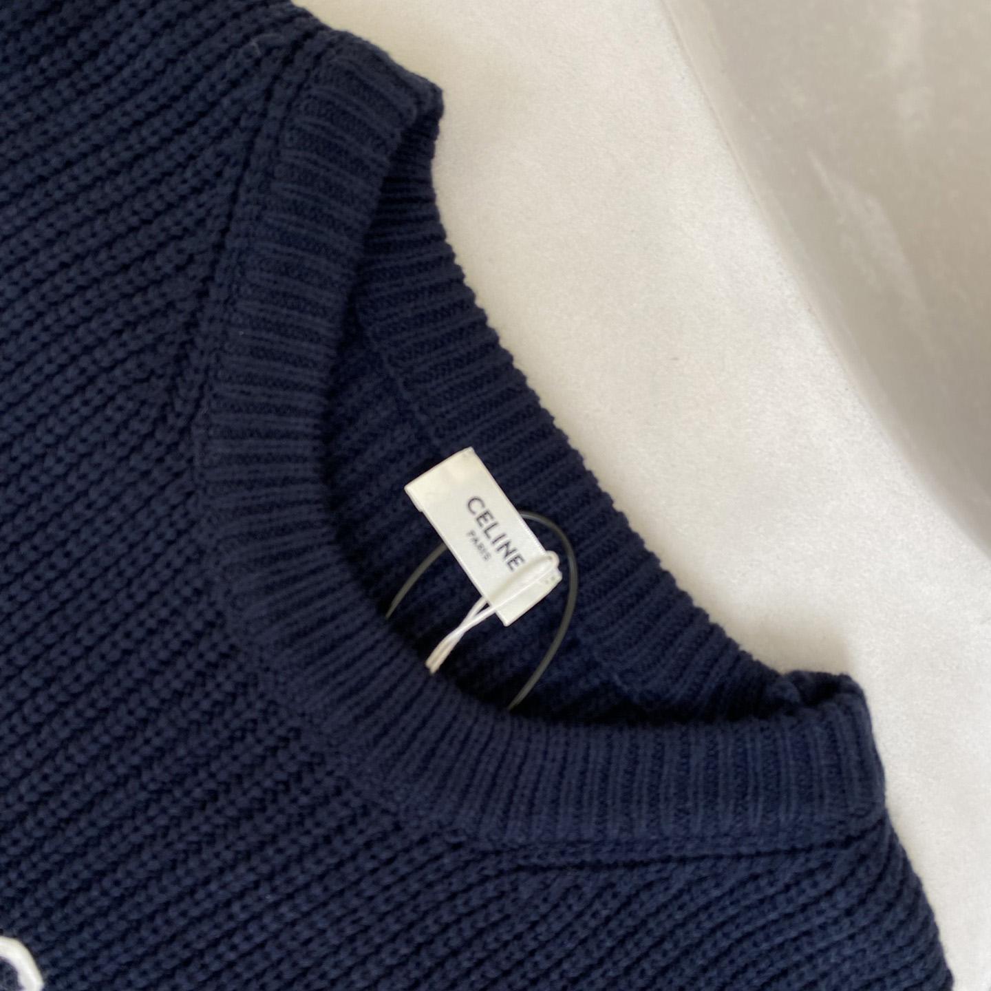 Celine Oversized Sweater In Ribbed Wool - DopestKickz