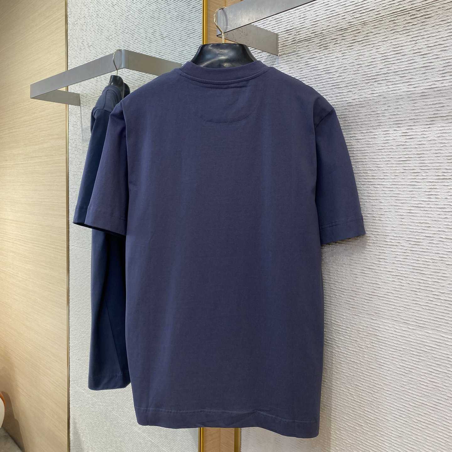 Fendi Navy Blue Cotton T-shirt - DopestKickz