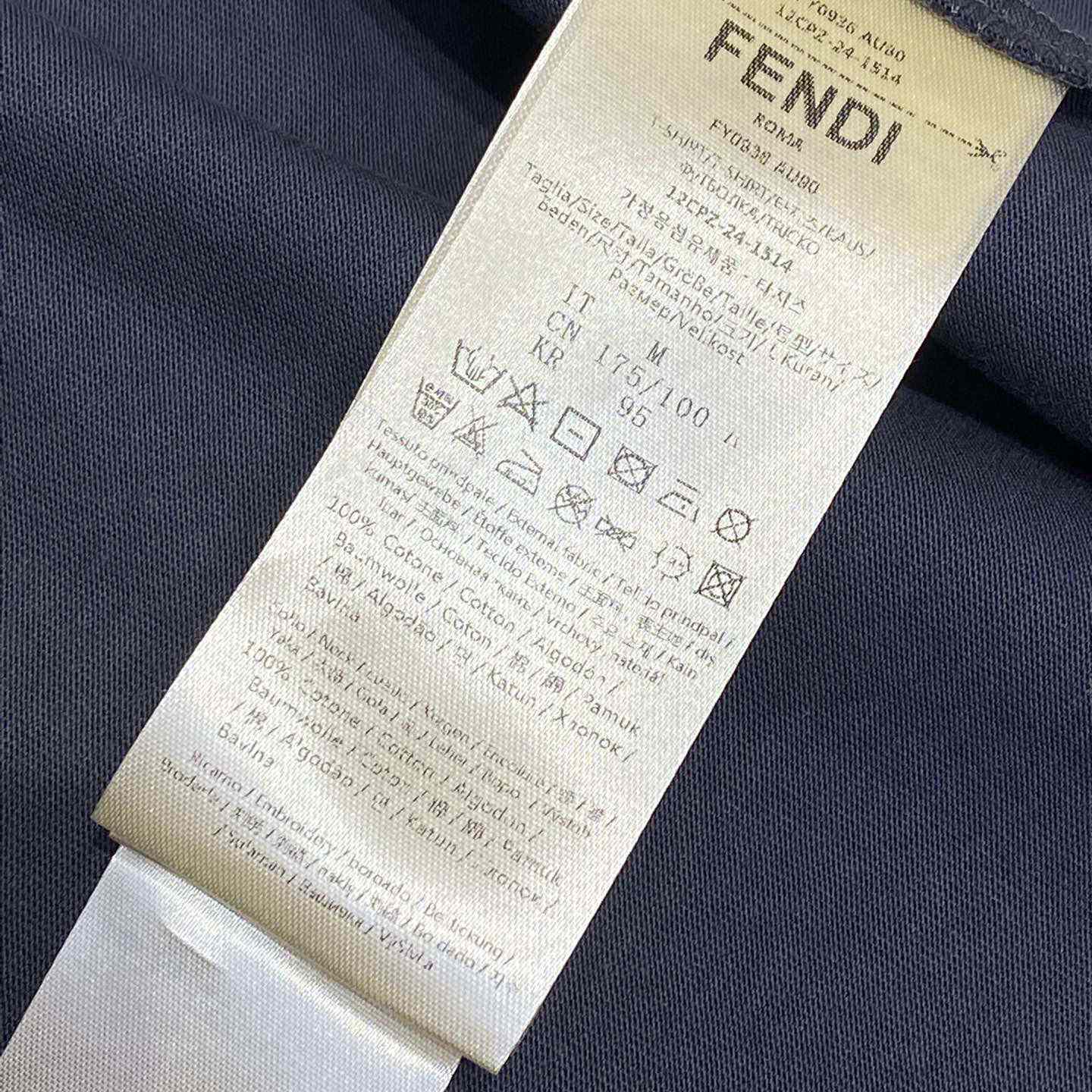 Fendi Navy Blue Cotton T-shirt - DopestKickz