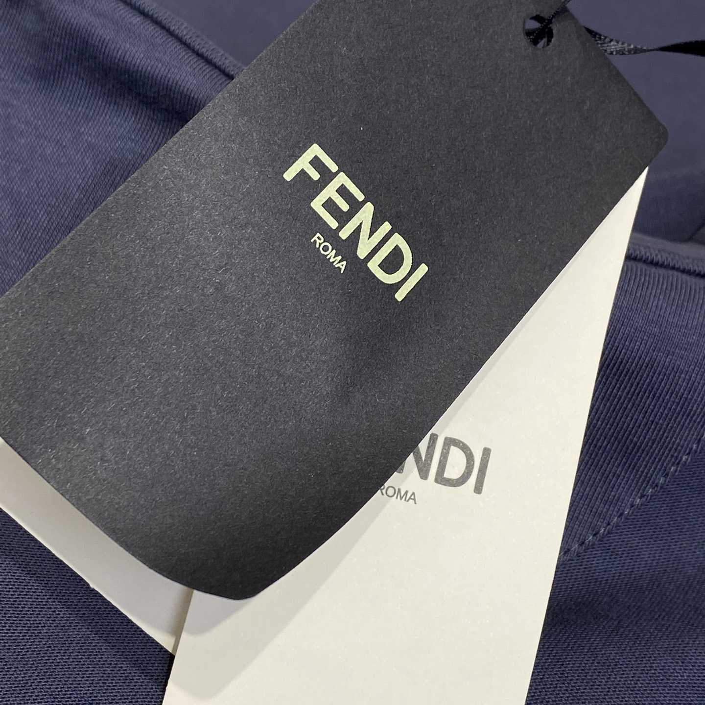 Fendi Navy Blue Cotton T-shirt - DopestKickz