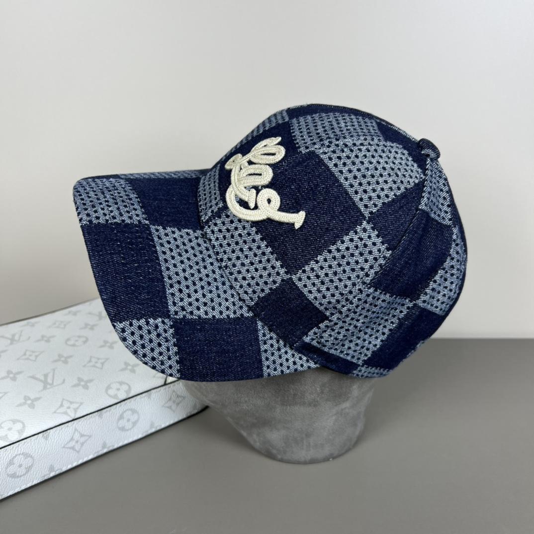 Louis Vuitton Damier 3D Denim Cap - DopestKickz