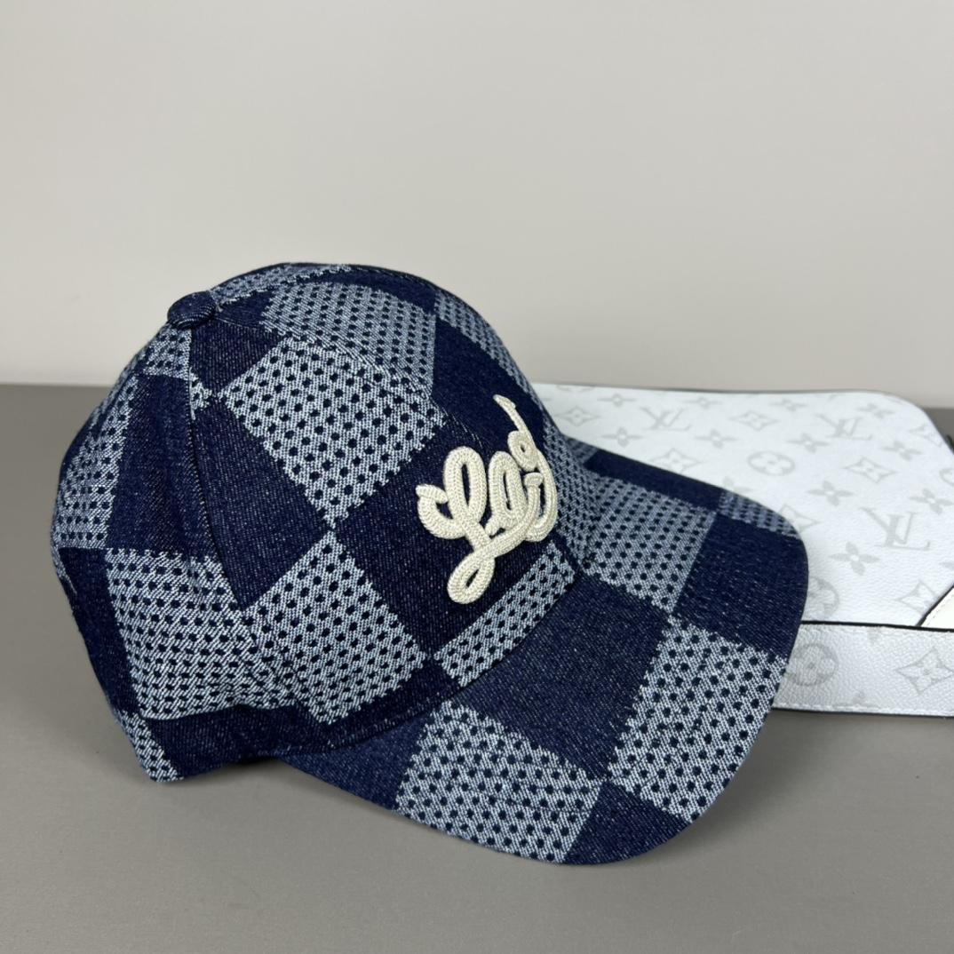Louis Vuitton Damier 3D Denim Cap - DopestKickz