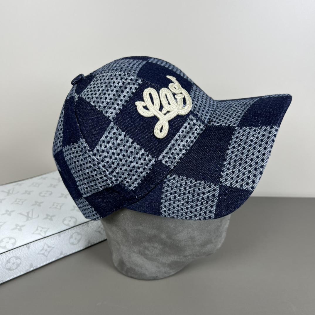 Louis Vuitton Damier 3D Denim Cap - DopestKickz