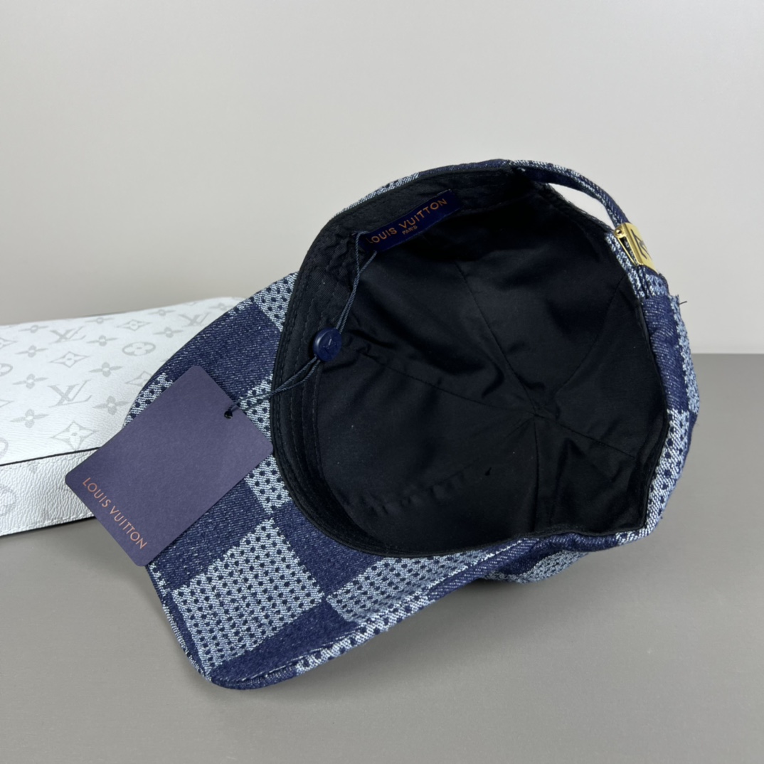 Louis Vuitton Damier 3D Denim Cap - DopestKickz