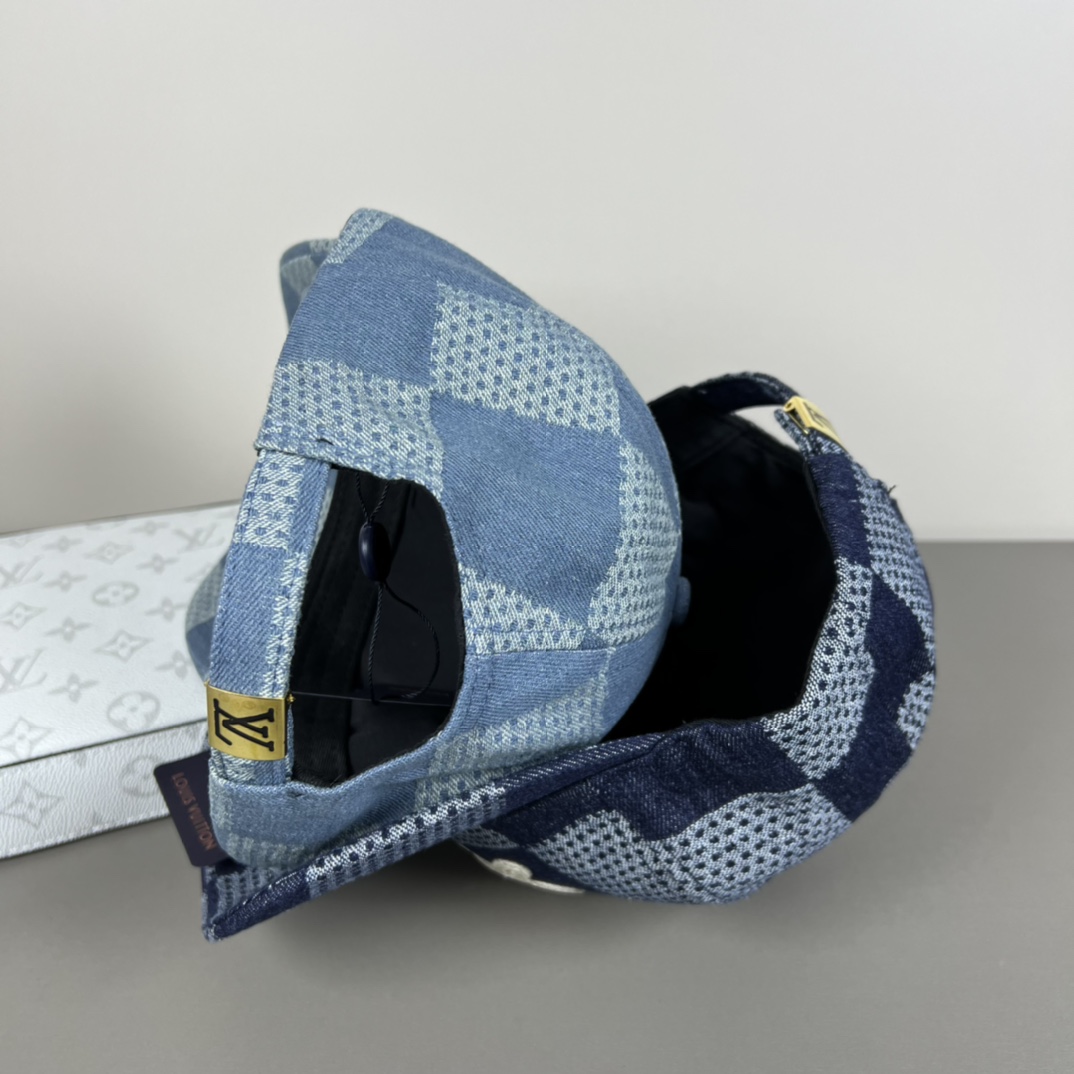 Louis Vuitton Damier 3D Denim Cap - DopestKickz