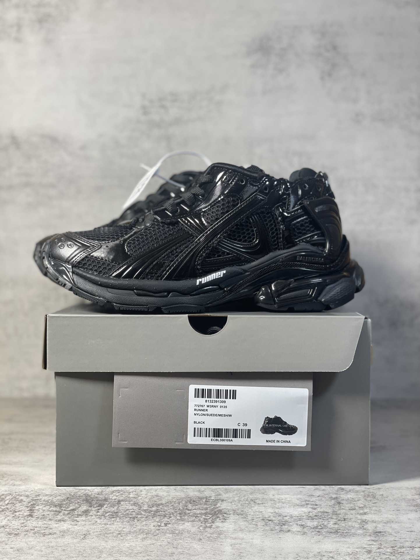 Balenciaga Runner Sneaker In Black - DopestKickz