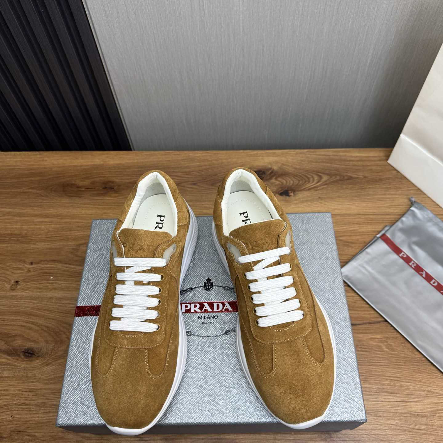 Prada America's Cup Suede Sneakers - DopestKickz