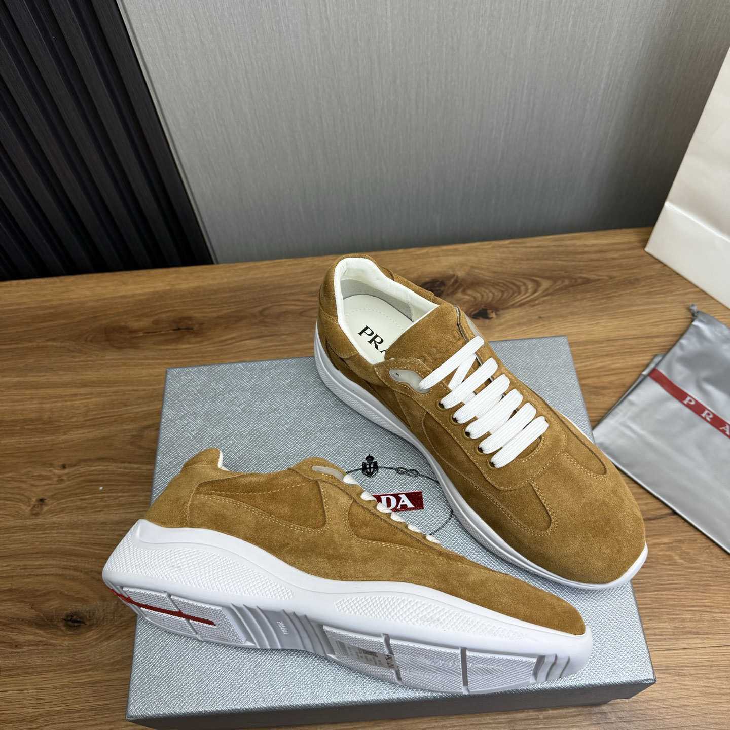 Prada America's Cup Suede Sneakers - DopestKickz