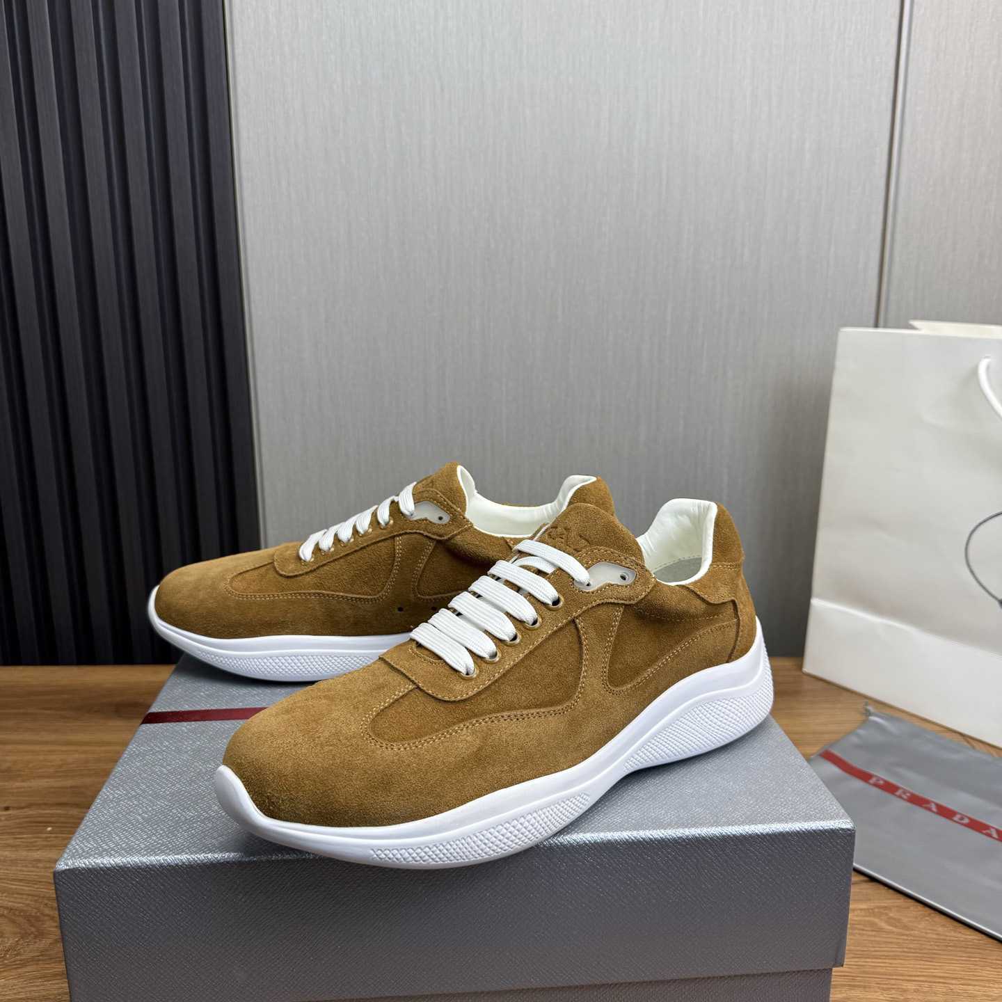 Prada America's Cup Suede Sneakers - DopestKickz