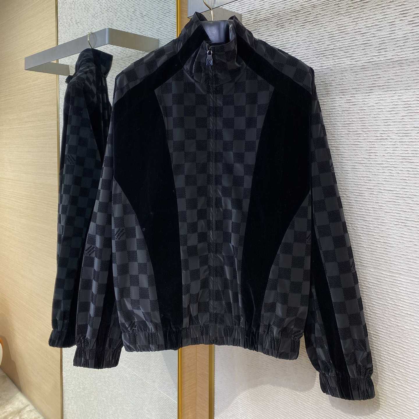 Louis Vuitton Flocked Damier Technical Tracksuit Top   1AHBG1 - DopestKickz