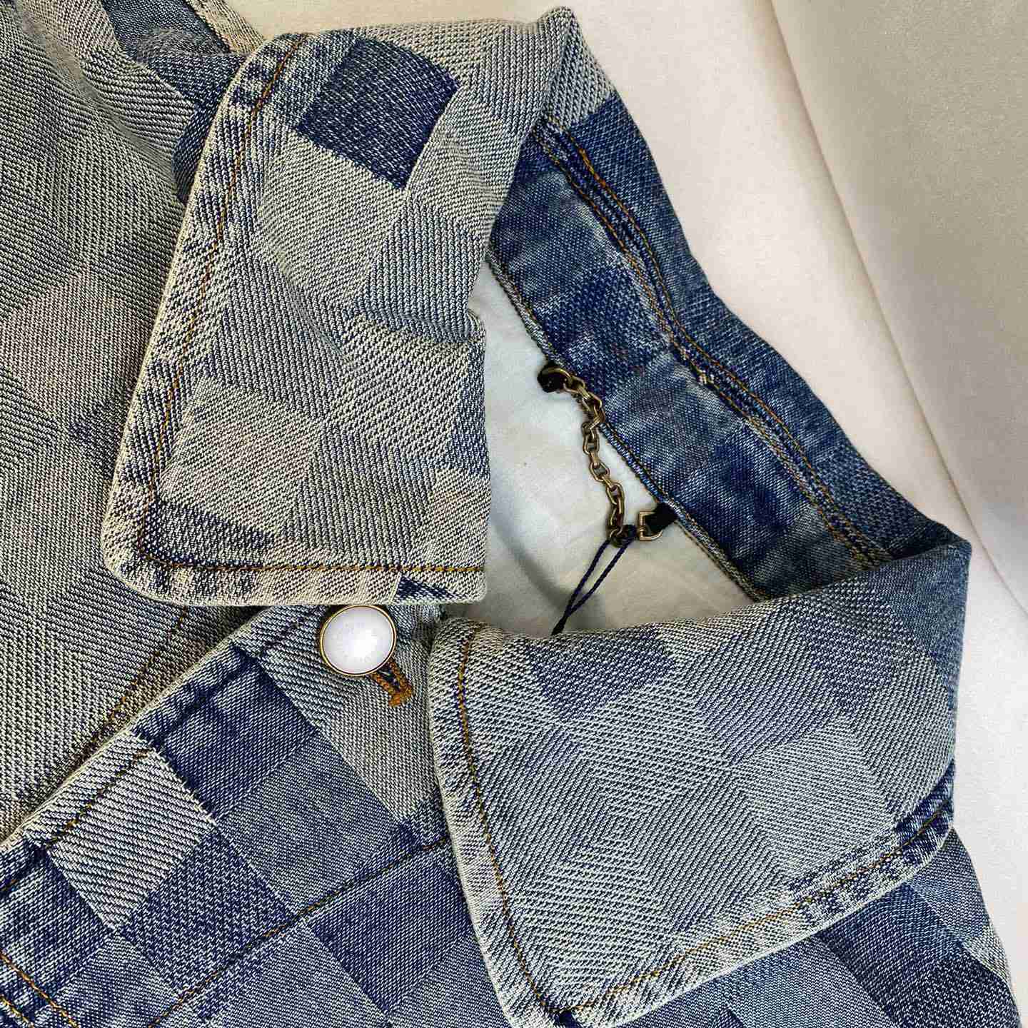 Louis Vuitton Damier Denim Jacket   - DopestKickz