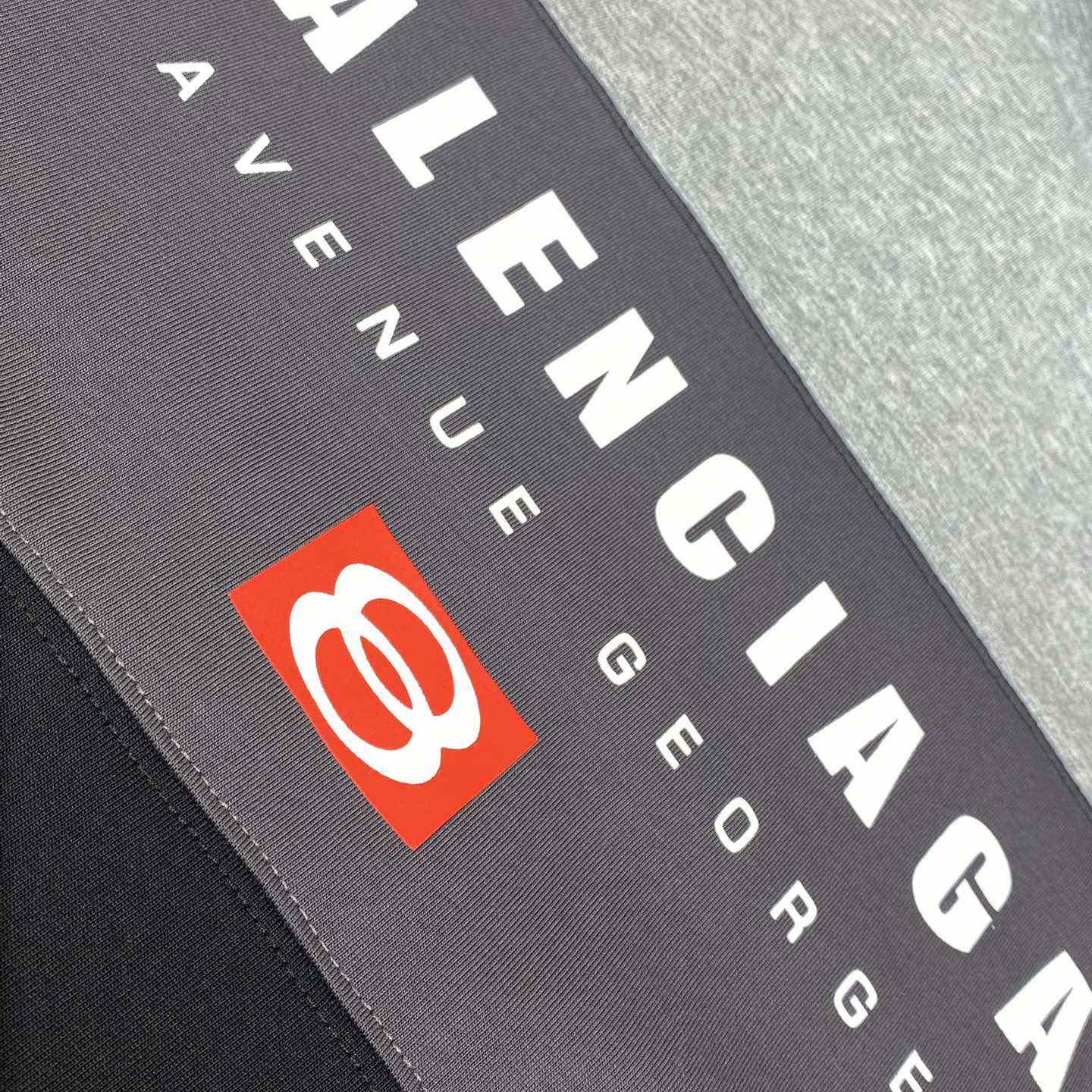 Balenciaga Unity Sport T-Shirt Large Fit In Grey And Dark Navy Dry Jersey - DopestKickz