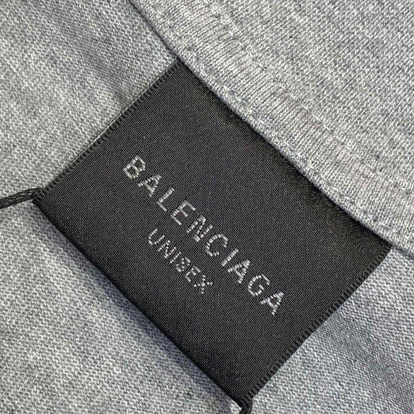 Balenciaga Unity Sport T-Shirt Large Fit In Grey And Dark Navy Dry Jersey - DopestKickz