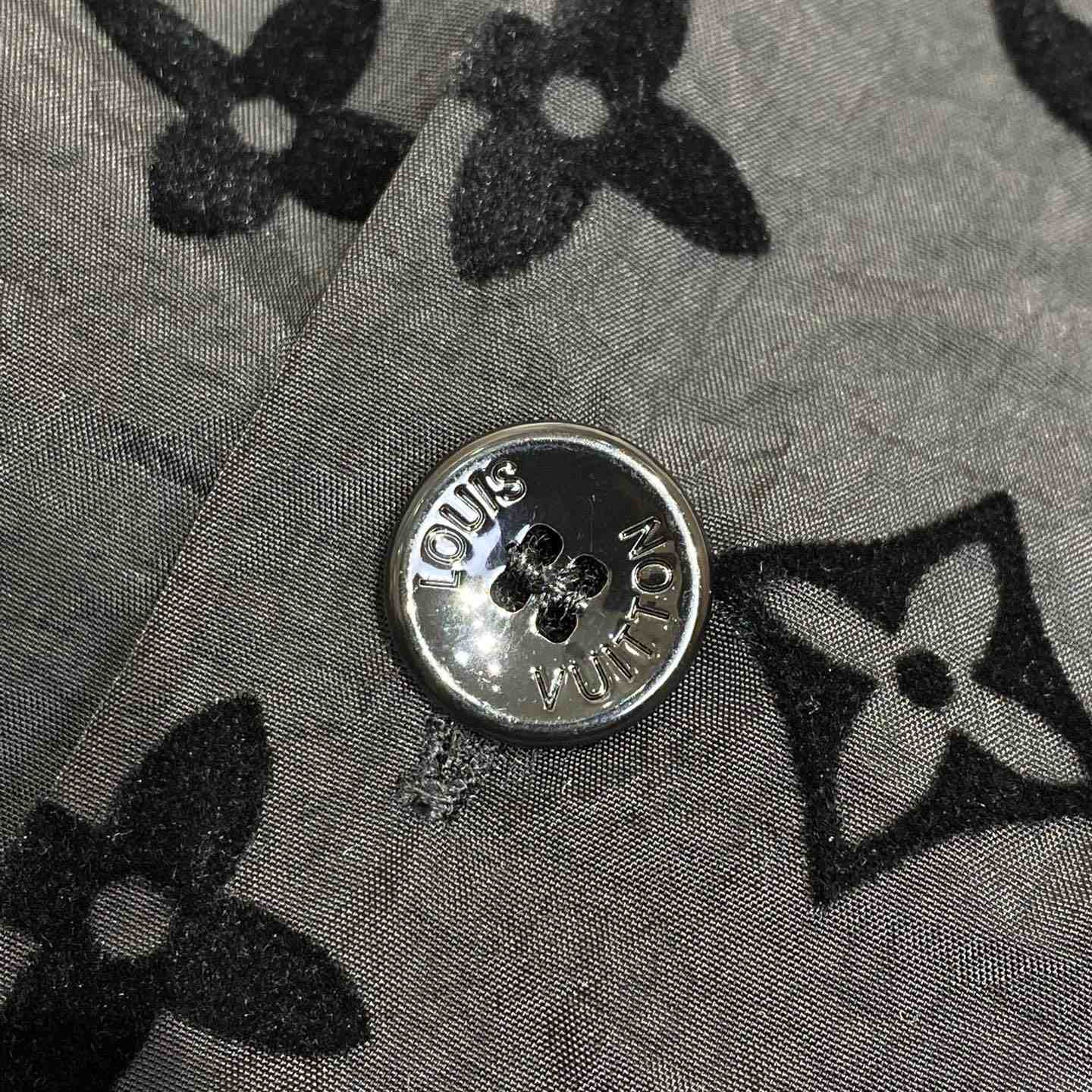 Louis Vuitton Flocked  Monogram Short-Sleeved Shirt - DopestKickz