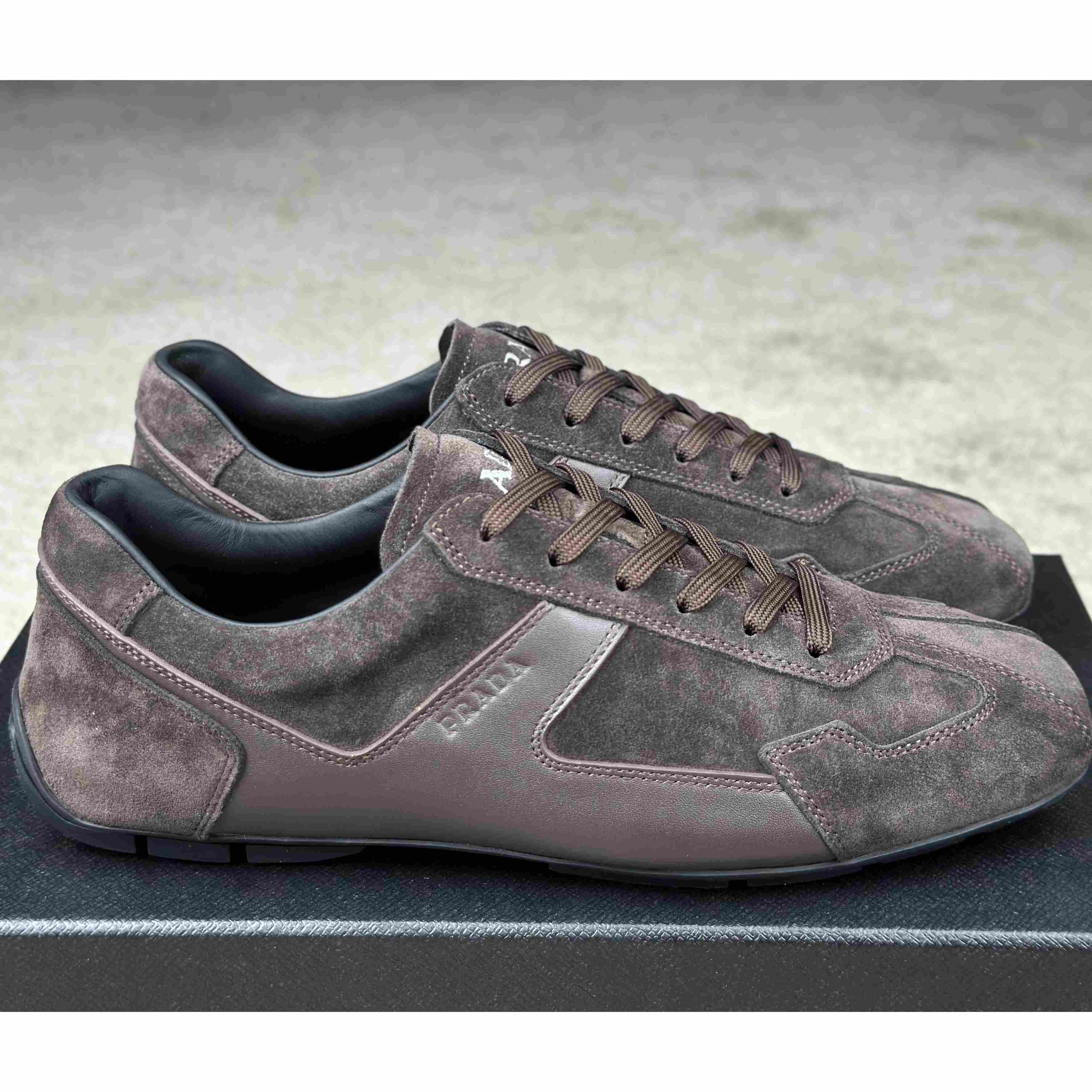 Prada Leather Male Sneaker - DopestKickz