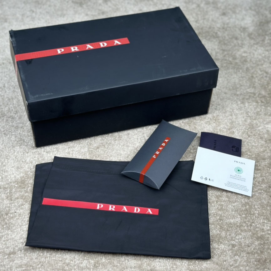 Prada Patent Leather And Technical Fabric Prada America's Cup Sneakers - DopestKickz