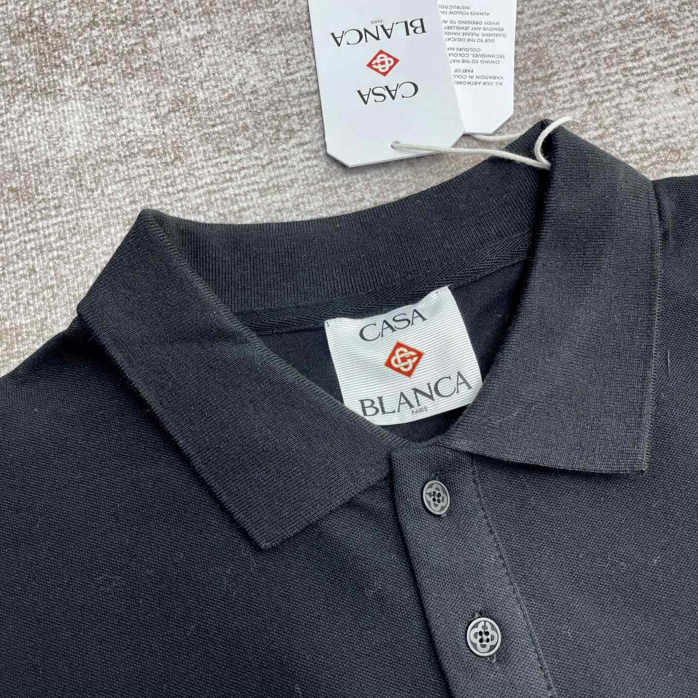 Casablanca Logo Piqué Polo Shirt   c999 - DopestKickz