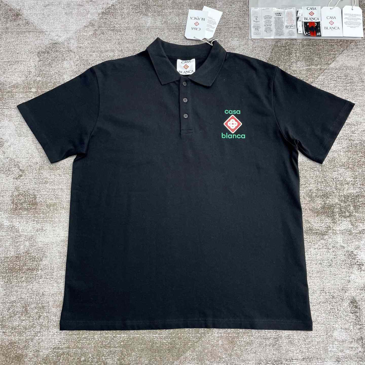 Casablanca Logo Piqué Polo Shirt   c999 - DopestKickz