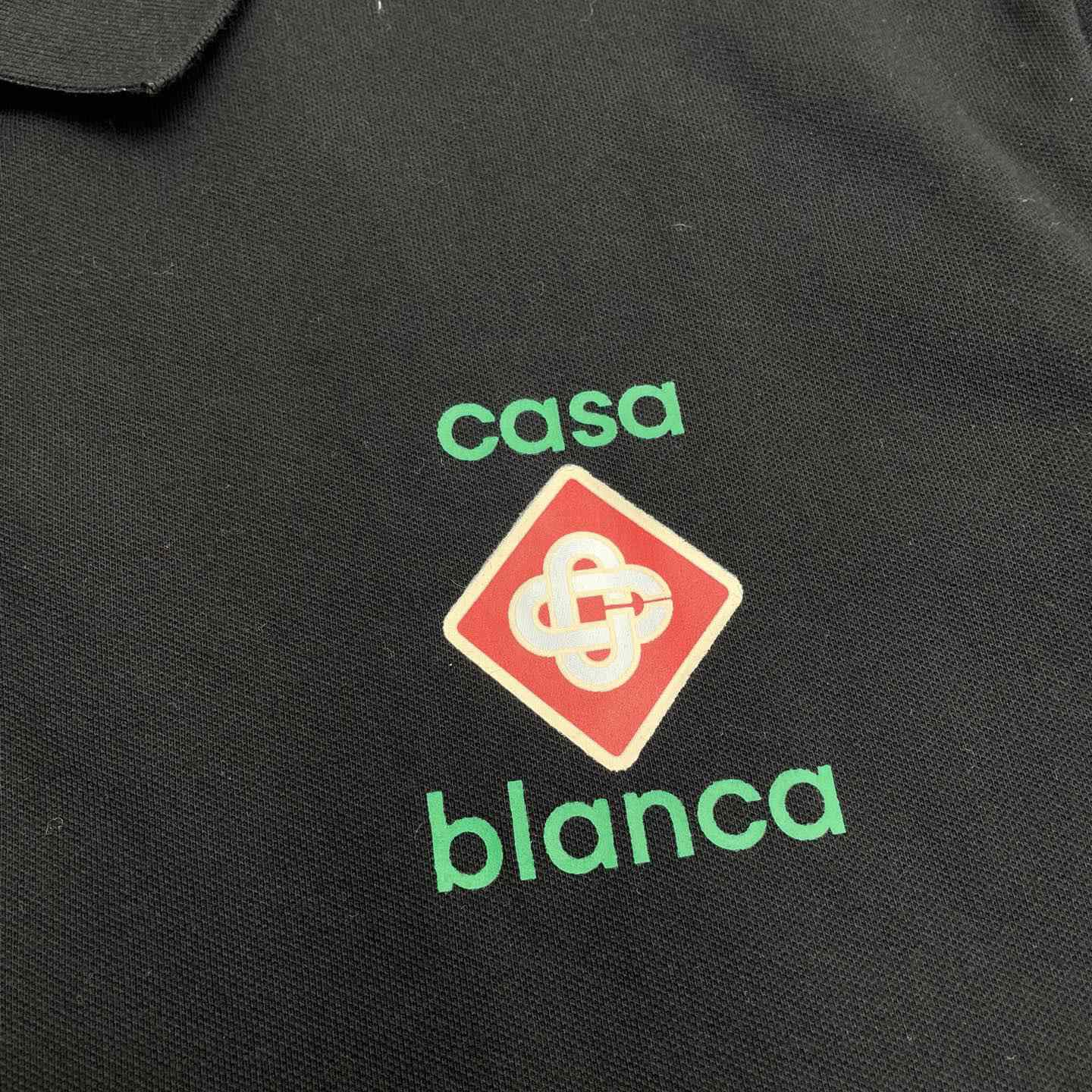 Casablanca Logo Piqué Polo Shirt   c999 - DopestKickz
