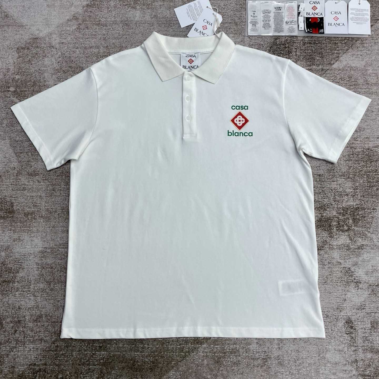 Casablanca Logo Piqué Polo Shirt   c1000 - DopestKickz