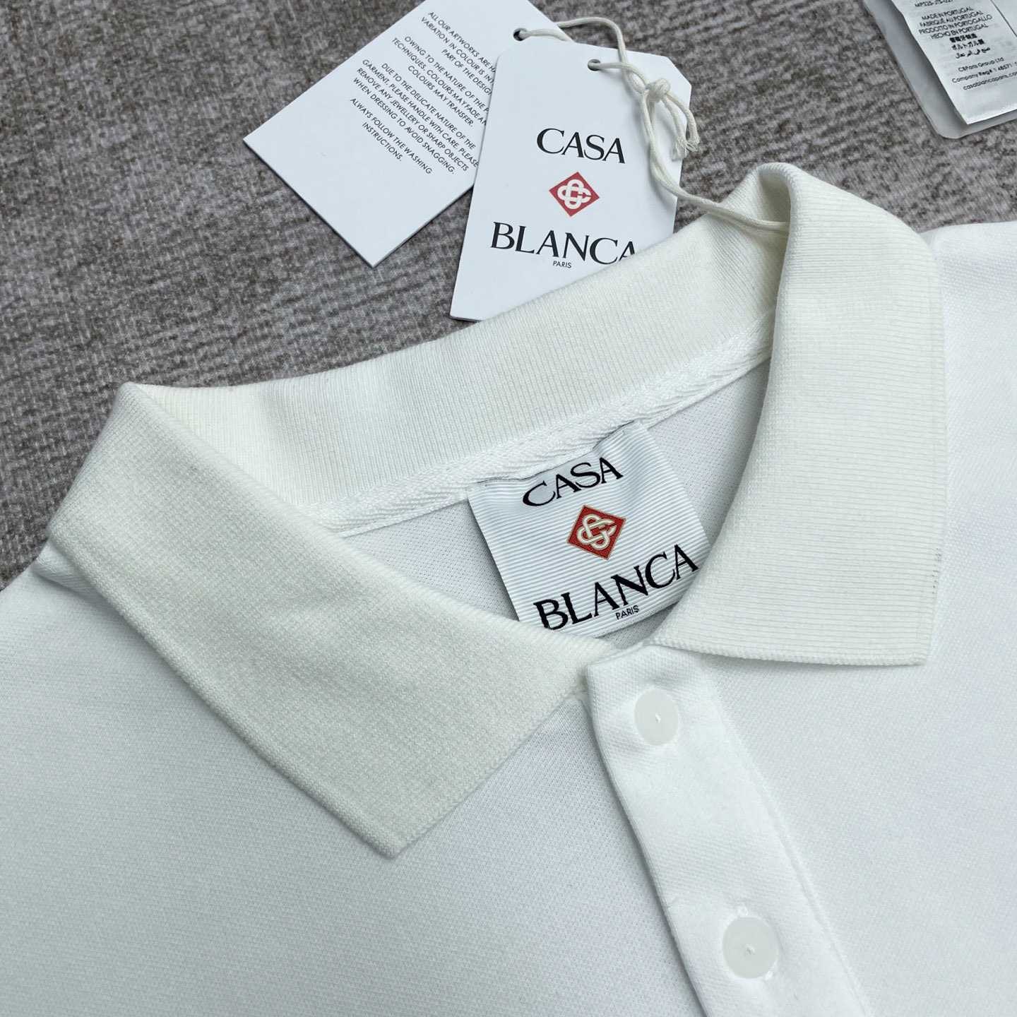 Casablanca Logo Piqué Polo Shirt   c1000 - DopestKickz