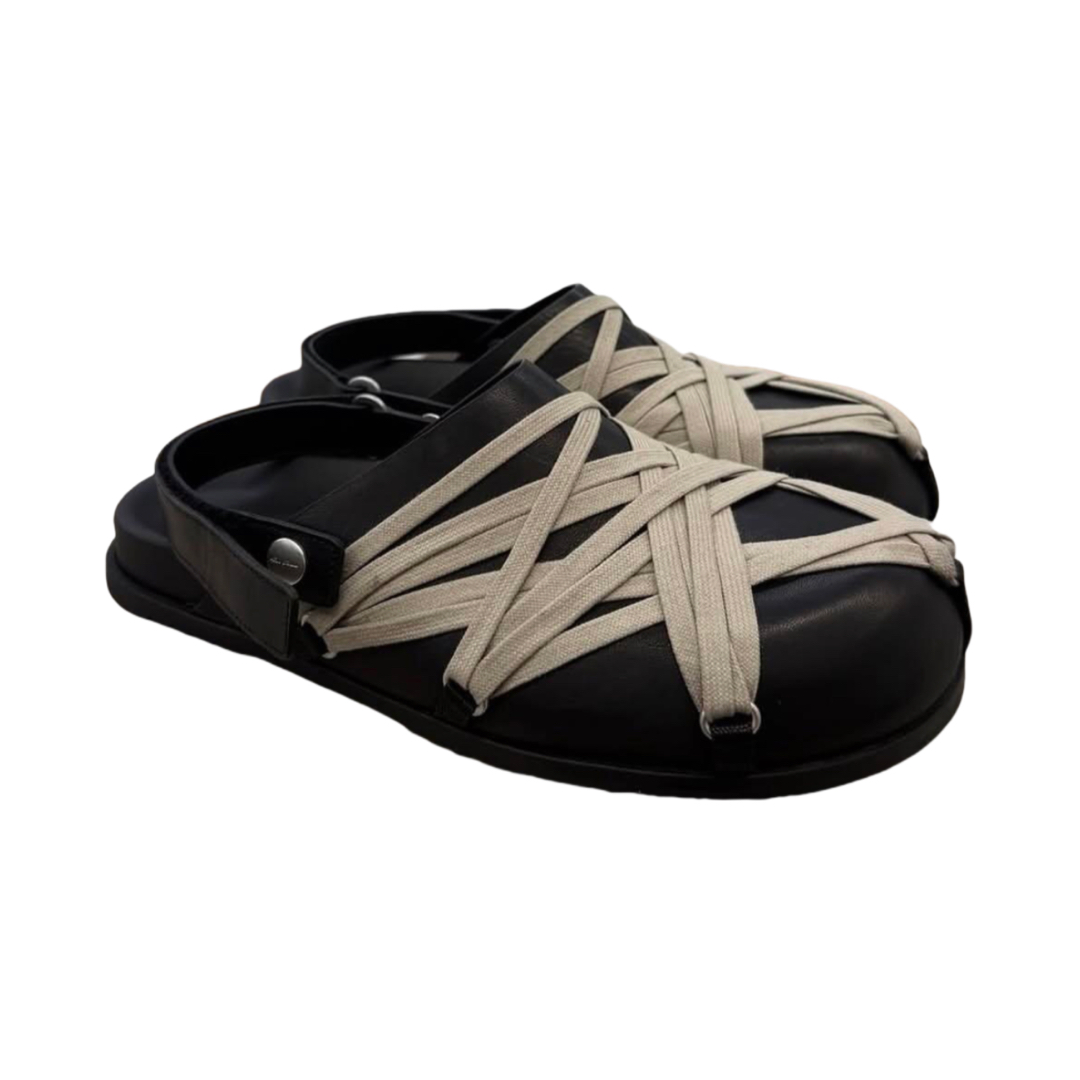 Rick Owens Hollywood Megalaced Mule Granola 'Black' - DopestKickz