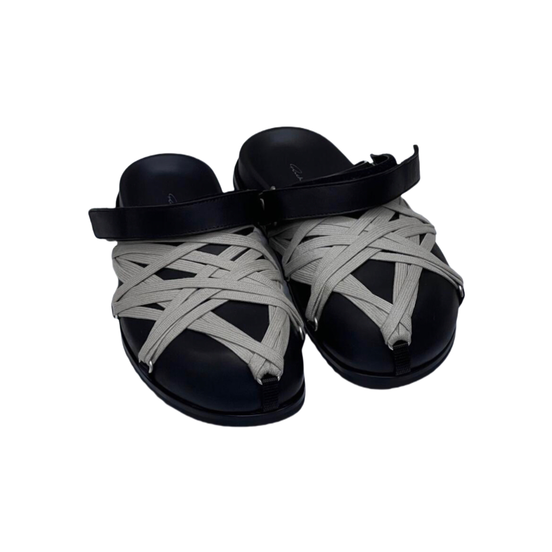 Rick Owens Hollywood Megalaced Mule Granola 'Black' - DopestKickz